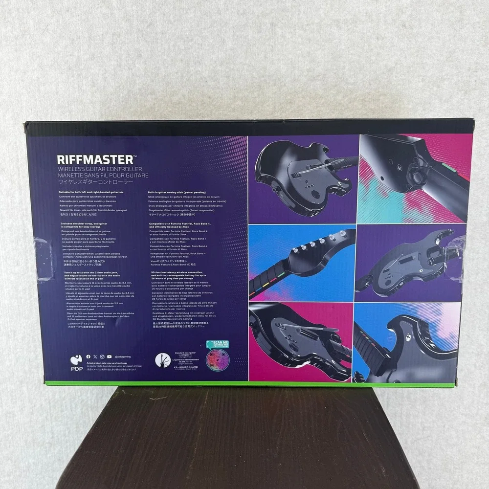 PDP Riffmaster Wireless Guitar Controller for Xbox X|S Xbox One Black NEW